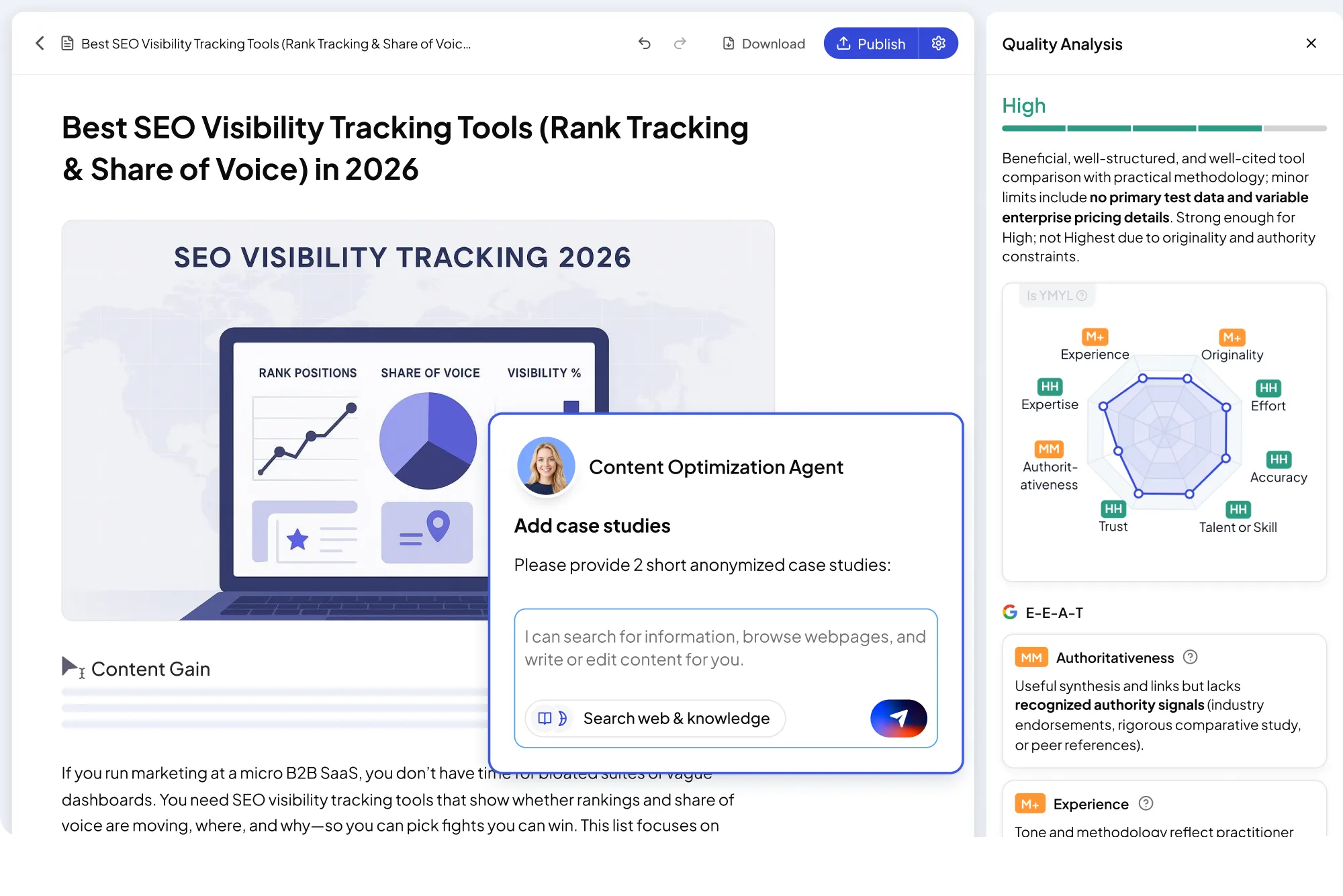 Content Quality Dashboard