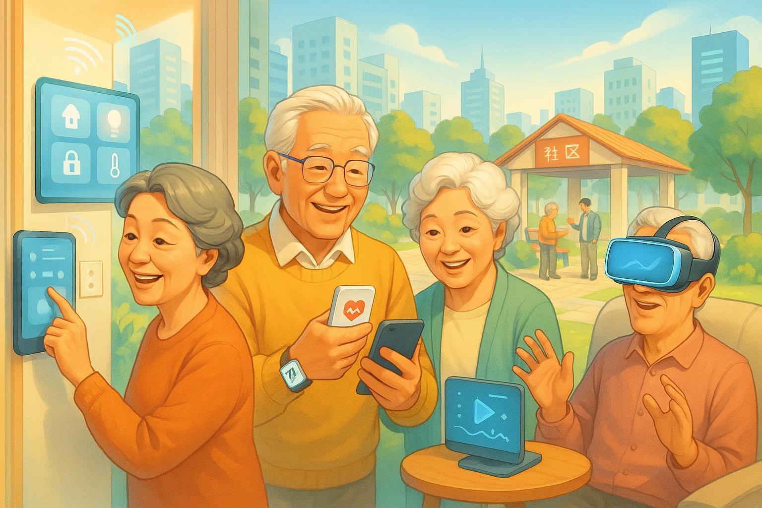 2025创新老年人营销实践场景插画