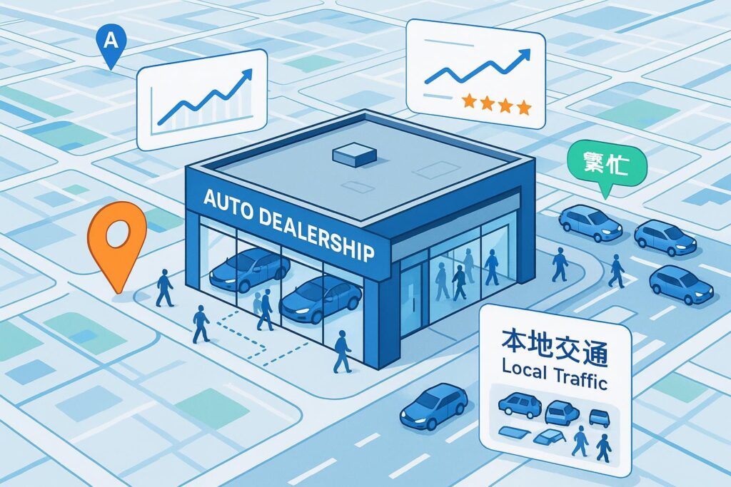 汽车经销商门店本地SEO优化与数字化流量增长场景封面图