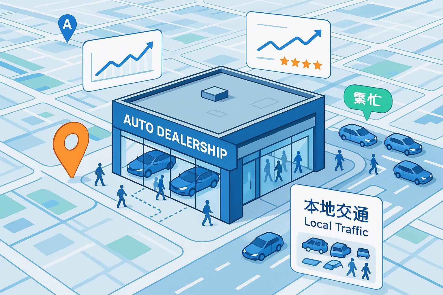 汽车经销商门店本地SEO优化与数字化流量增长场景封面图