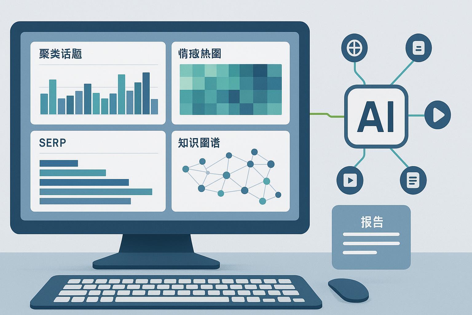 AI驱动的竞争性内容分析：仪表盘、知识图谱与情感热力图的可视化封面