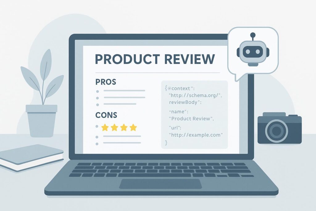 如何使用AI撰写产品测评博客的封面图：结构化评测界面与AI元素