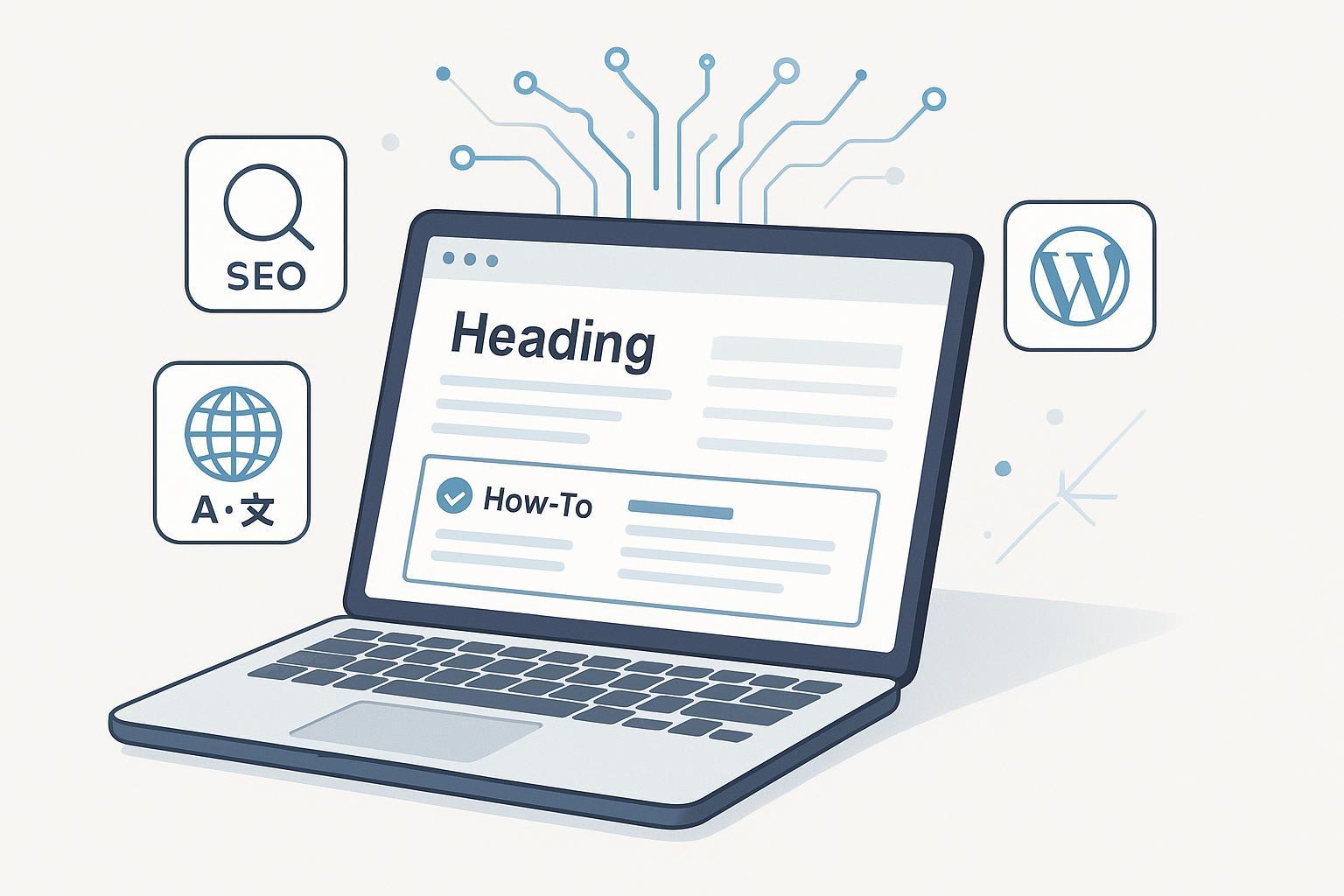 AI辅助高质量博客写作与SEO发布的可视化封面插画