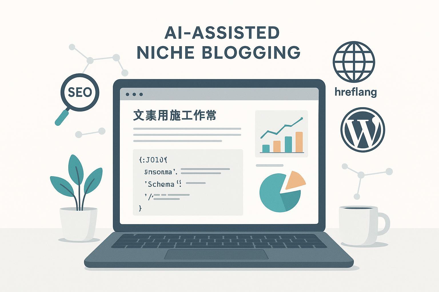 封面：细分市场的 AI 博客写作—中文博客编辑界面、结构化数据与多语言 SEO 元素