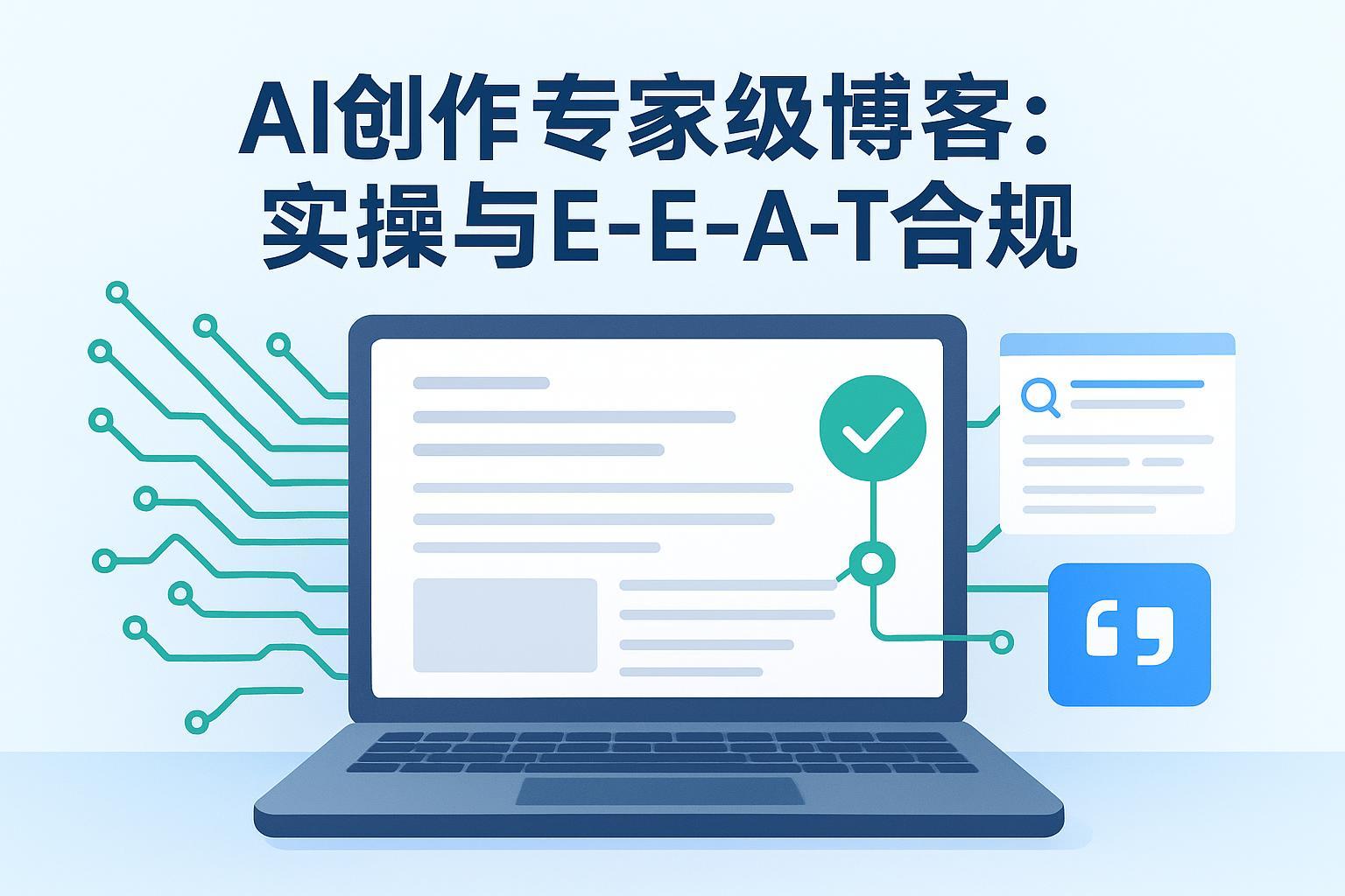 封面图：AI创作专家级博客与E‑E‑A‑T合规的实操指南