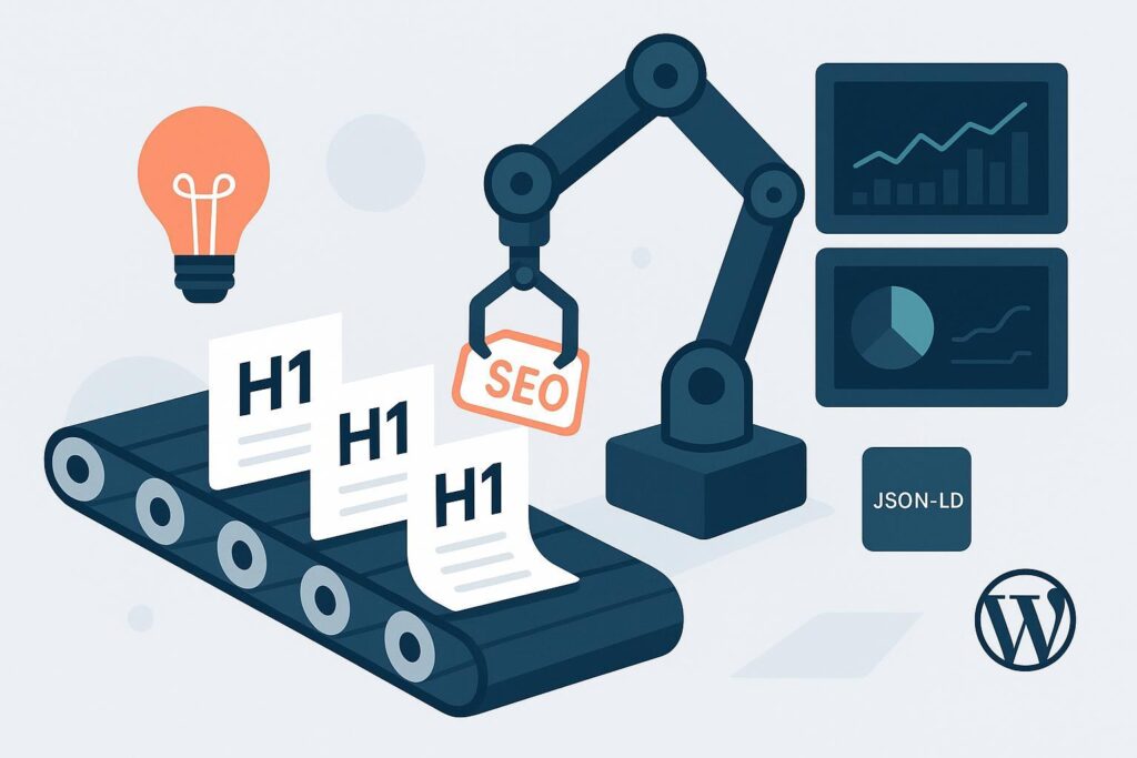 AI 博客工厂：从选题到规模化生产的流程示意图封面