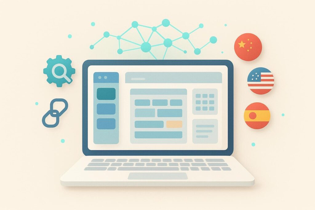 封面图：AI生成博客系列的实操指南，包含主题簇、编辑日历与区块式编辑器界面可视化