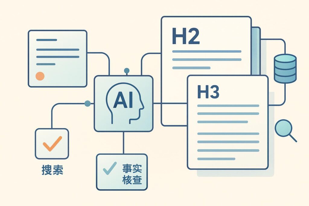 AI扩写工作流：从短文到结构化长文（含检索与SEO校验）